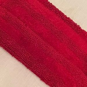THICK SOLID RED BATHROOM RUG 100% COTTON 36" x 24"